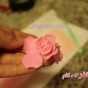 آمورش گل رز با خمیر فوندانت (12)
