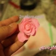 آمورش گل رز با خمیر فوندانت (14)