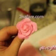 آمورش گل رز با خمیر فوندانت (15)