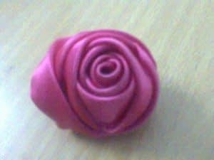 آموزش گام به گام گل رز با روبان 