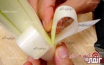 آموزش گل با پیازچه برای تزیین غذا