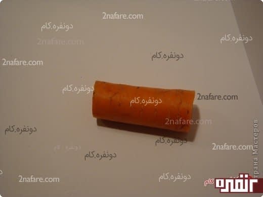 تزیین غذا با هویج به شکل برگ
