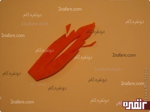 تزیین غذا با هویج به شکل برگ