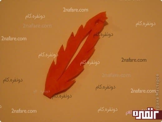 تزیین غذا با هویج به شکل برگ