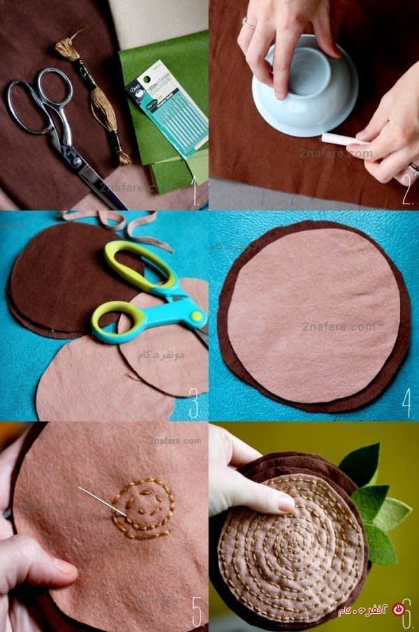 مراحل ساختن زیر لیوانی