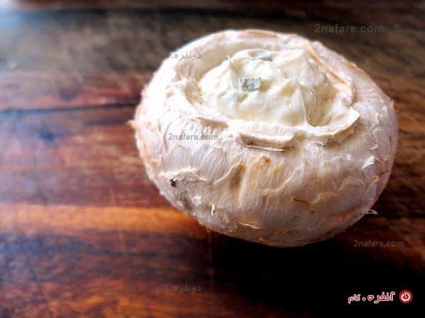 پنیر خامه ای در قارچ