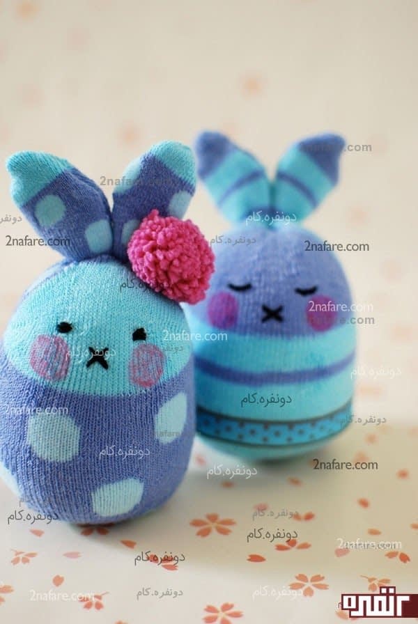 عروسک خرگوش با جوراب