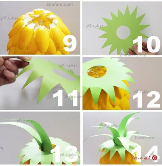 روش ساخت چراغ خواب آناناس